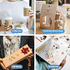 4 Rolls 4 Styles Paper Sticker with Word Thank You STIC-TA0001-03-6