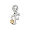 Brass European Dangle Charms KK-Z097-01F-GP-1