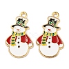 Christmas Theme Rack Plating Alloy Pendants X-FIND-M020-04G-07-1