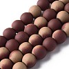 Spray Painted Non-magnetic Synthetic Hematite Beads Strands G-N337-01D-1