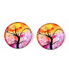 Half Round/Dome Tree Pattern Glass Flatback Cabochons for DIY Projects LS-GGLA-Q037-25mm-M28-02-3