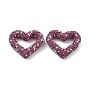 Heart Shape Polymer Clay Rhinestone Beads CLAY-NH0001-09B-09-1