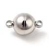 Tarnish Resistant 304 Stainless Steel Magnetic Clasps Hand Polished with Loops STAS-E049-13A-3