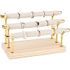 3-Tier Wood Detachable Ring Organizer Holder RDIS-WH0009-009-1