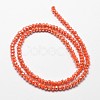 Faceted Rondelle Full Rainbow Plated Imitation Jade Electroplate Glass Beads Strands EGLA-J134-3x2mm-FR13-2