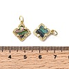 Brass Micro Pave Cubic Zirconia Pendants KK-K384-05G-3
