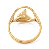 Ion Plating(IP) 304 Stainless Steel Whale Tail Adjustable Ring for Women RJEW-M149-01G-2