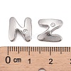 Letter Slider Beads for Watch Band Bracelet Making ALRI-O012-N-NR-3