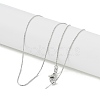 Brass Box Chain Adjustable Slider Necklaces for Women NJEW-U008-05P-1