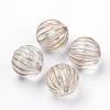 Plating Transparent Acrylic Beads PACR-Q115-60-12mm-1