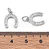 CZ Brass Micro Pave Cubic Zirconia Horse Shoe Charms ZIRC-L018-13P-3