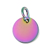 Ion Plating(IP) 304 Stainless Steel Pendants STAS-I311-32B-RC-1
