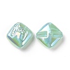 Rainbow Iridescent Plating Acrylic Beads OACR-A010-06B-1