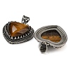 Natural Tiger Eye Pendants G-A095-01AS-07-2
