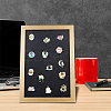Wood & Plastic Rectangle Photo Frame Stand DJEW-WH0072-13B-03-6