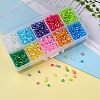 AB Color Plated Eco-Friendly Transparent Acrylic Beads TACR-CJ0001-13-6