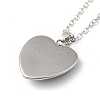 Glass Heart with Cloud Pendant Necklace NJEW-H165-01C-3