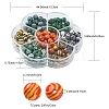 140Pcs 7 Styles Synthetic Malachite Beads G-YW0001-16-5