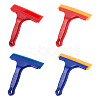 4Pcs 4 Colors PP Plastic Car Ice Scrapers AJEW-GL0001-38-1