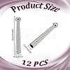 12Pcs Alloy Cord Ends FIND-HY0004-71P-2