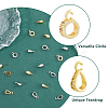 SUPERFINDINGS 20Pcs 4 Style Brass Micro Pave Clear Cubic Zirconia Pendant Bails KK-FH0005-65-4