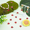 60Pcs 2 Colors Alloy Enamel Pendants ENAM-HY0001-27-5