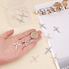 12Pcs 2 Colors Natural Freshwater Shell Round Beads Woven Pendants FIND-CA0006-96-2