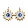 Brass Enamel Pendants KK-F821-50G-1
