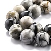 Round Natural Polychrome Jasper/Picasso Stone/Picasso Jasper Beads Strands G-O199-03C-2