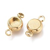 Ion Plating(IP) 304 Stainless Steel Cabochon Connector Settings STAS-I161-03A-G-2