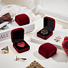 Plastic Cover with Velvet Brooch Packing Boxes VBOX-WH0012-06C-4