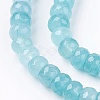 Natural White Jade Bead Strands G-R171-6x8mm-M-3