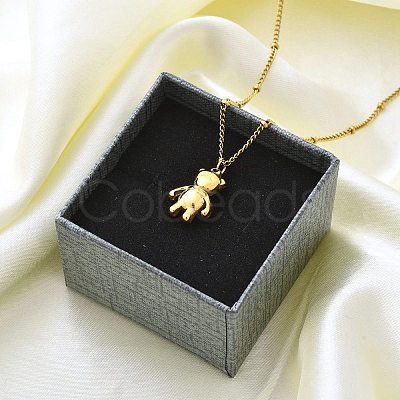 Ion Plating(IP) 304 Stainless Steel Pendant Necklace NJEW-K255-22G-1