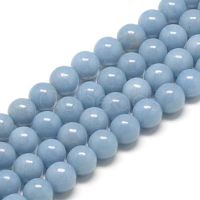 Natural Angelite Beads Strands G-R432-15-12mm-1