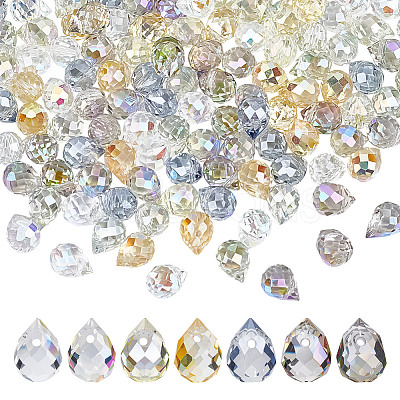 140Pcs 7 Colors Electroplate Glass Beads EGLA-HY0001-17B-1