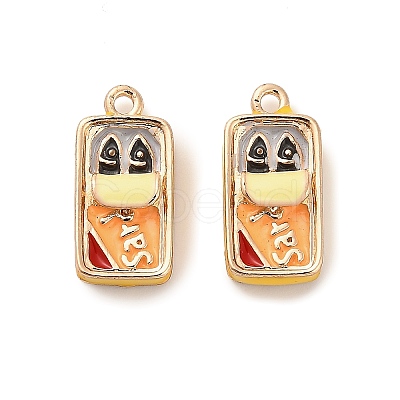 Alloy Enamel Pendants PALLOY-R155-01G-05-1