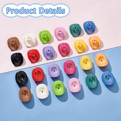 48Pcs 12 Colors Opaque Acrylic Beads SACR-PH0002-23-1