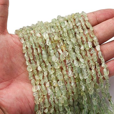 Natural Prehnite Beads Strands G-I389-A19-1