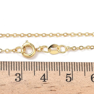 2MM Brass Cable Chain Necklaces NJEW-G183-03G-01-1