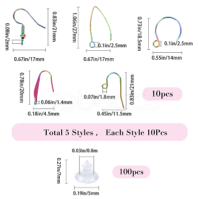 Earring Hooks Finding Kits STAS-CN0001-26-1