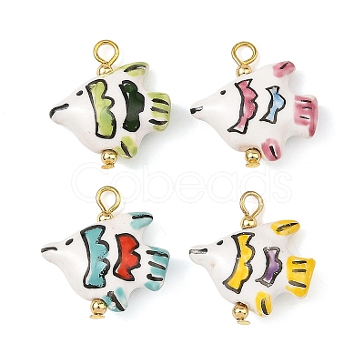 Handmade Porcelain Pendants PALLOY-JF06067-02-1