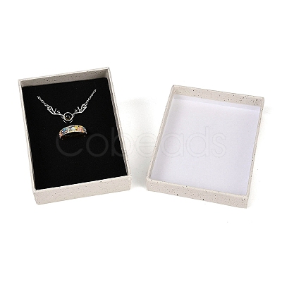 Rectangle Paper Jewelry Storage Boxes with Sponge Inside CON-I013-01B-1