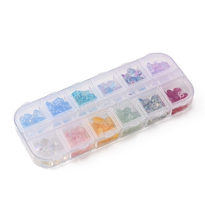 120Pcs 12 Style Imitation Jade Glass Beads GLAA-FS0001-21-1