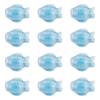 18Pcs Handmade Porcelain Beads Strands PORC-TADJ0001-04B-1