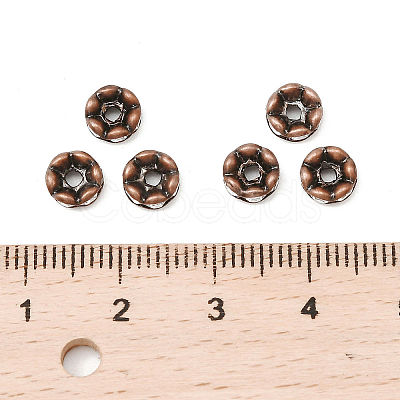 Brass Rhinestone Spacer Beads X-RB-A014-L6mm-01R-NF-1