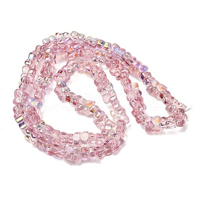 Transparent Glass Beads Strands GL-CBAAE04-02I-1
