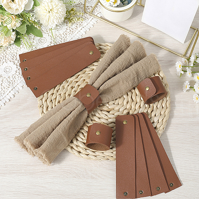 15Pcs Imitation Leather Napkin Rings AJEW-CL0005-38-1