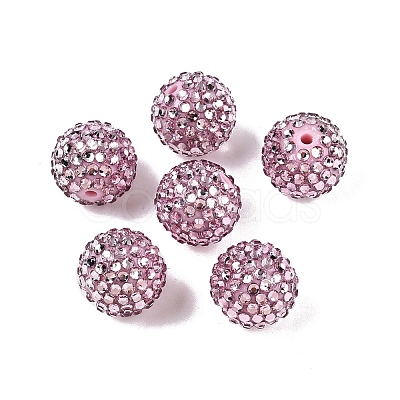 Transparent Resin Rhinestone Graduated Beads RESI-S314-18x20-09-1