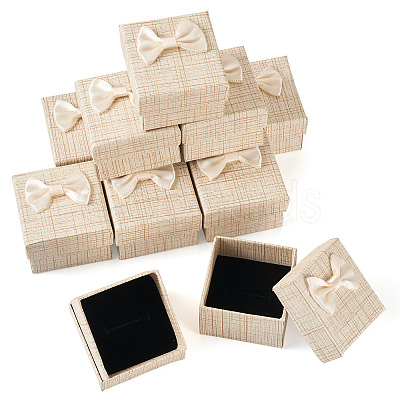 Square Cardboard Paper Ring Gift Storage Boxes CON-TAC0001-17F-1