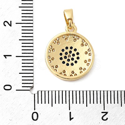 Brass Micro Pave Cubic Zirconia Pendants KK-G542-05G-01-1